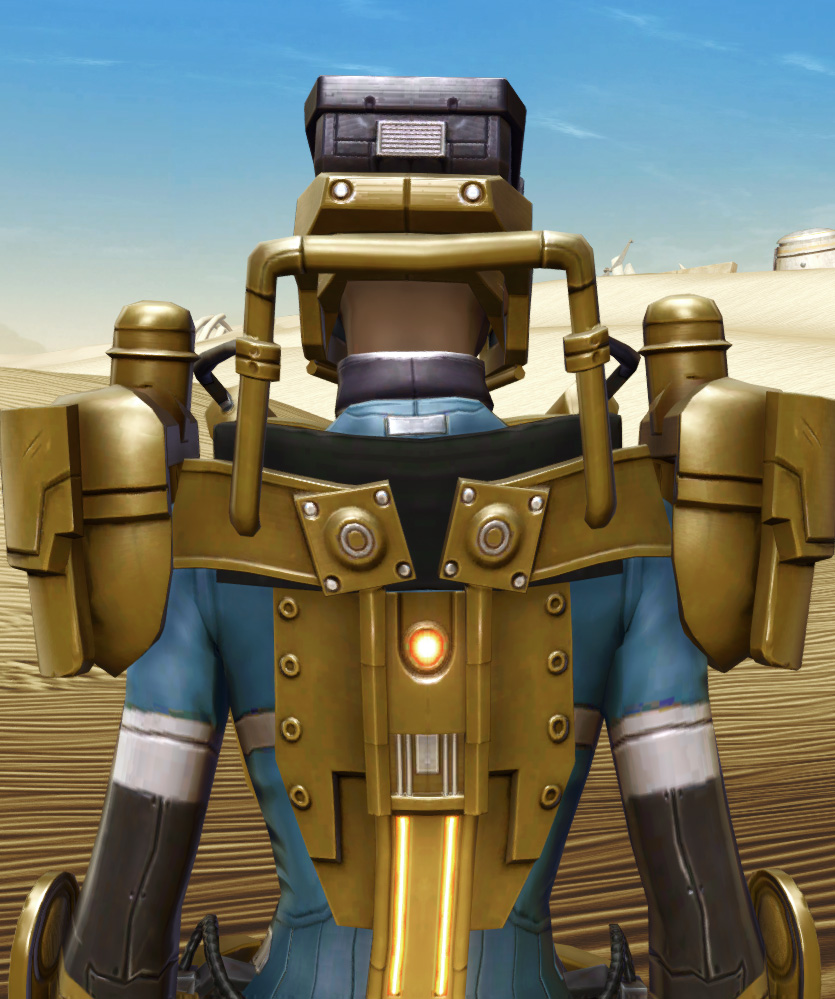 Powered Exoguard Armor Set detailed back view from Star Wars: The Old Republic.