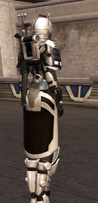 Rakata Boltblaster (Republic) Armor Set player-view from Star Wars: The Old Republic.
