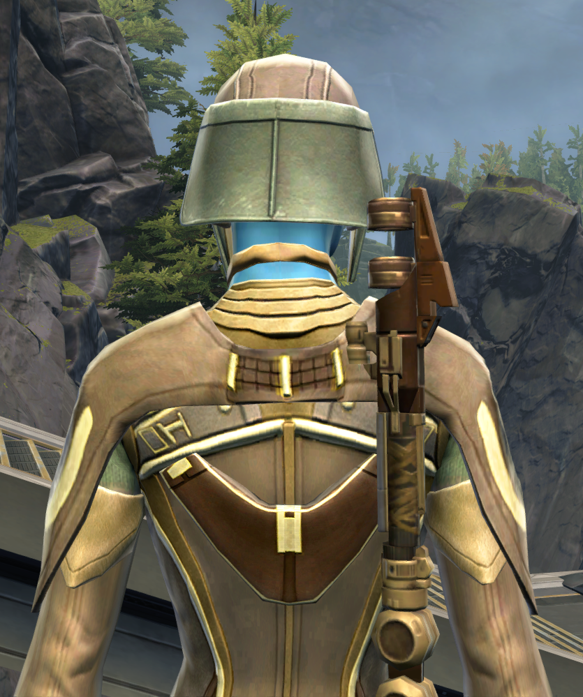 Rebuking Assault Armor Set detailed back view from Star Wars: The Old Republic.
