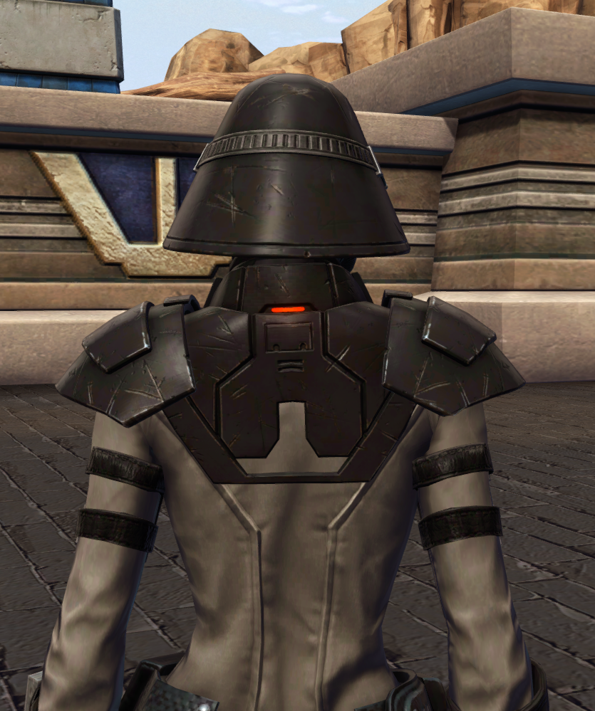 Reconstructed Apprentice Armor Set detailed back view from Star Wars: The Old Republic.