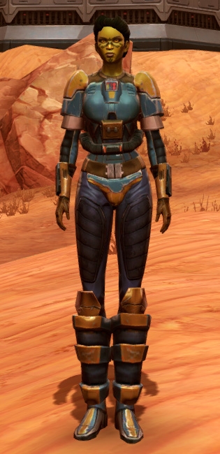 Refurbished Scrapyard Armor Set Outfit from Star Wars: The Old Republic.