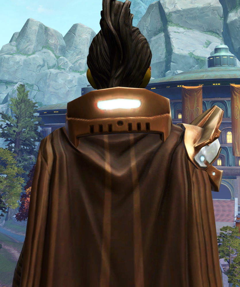 Reinforced Diatium Armor Set detailed back view from Star Wars: The Old Republic.
