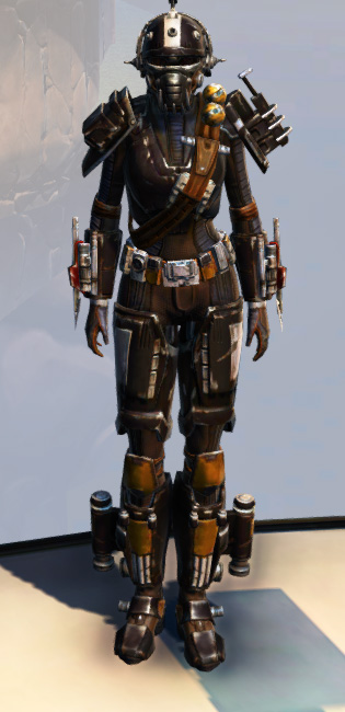Remnant Resurrected Bounty Hunter Armor Set Outfit from Star Wars: The Old Republic.