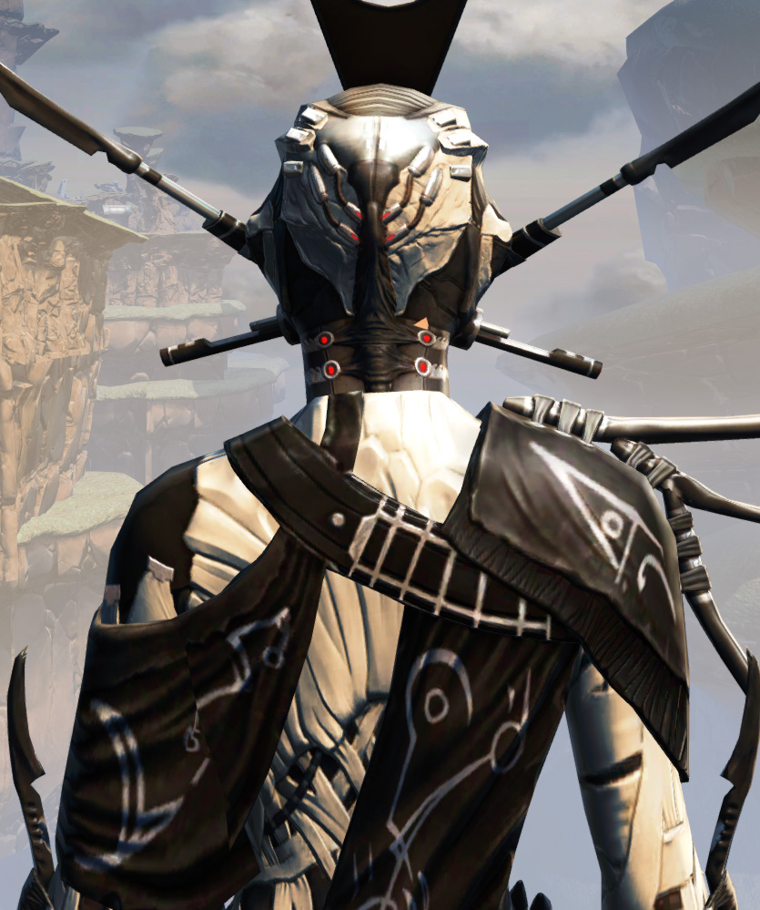 Remnant Resurrected Inquisitor Armor Set detailed back view from Star Wars: The Old Republic.