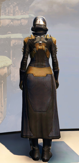 Remnant Underworld Agent Armor Set player-view from Star Wars: The Old Republic.