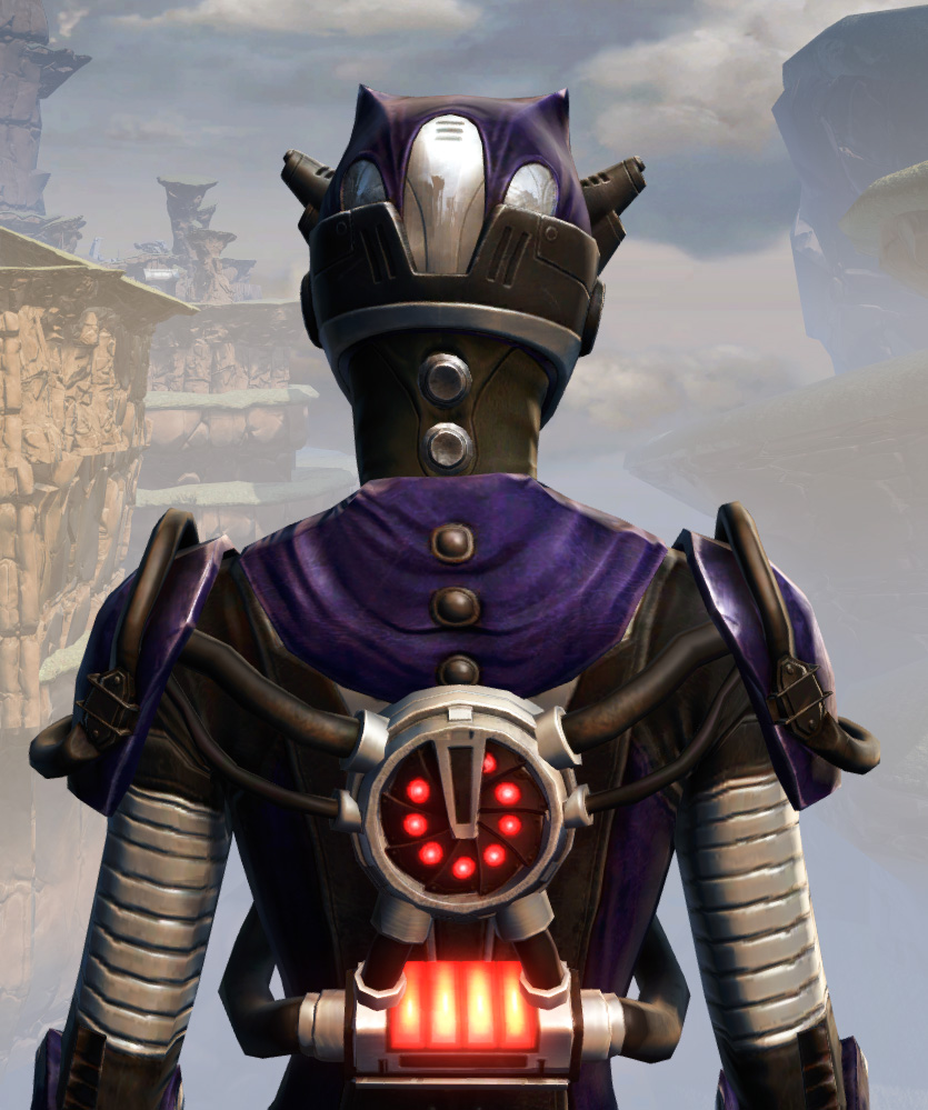 Remnant Underworld Inquisitor Armor Set detailed back view from Star Wars: The Old Republic.