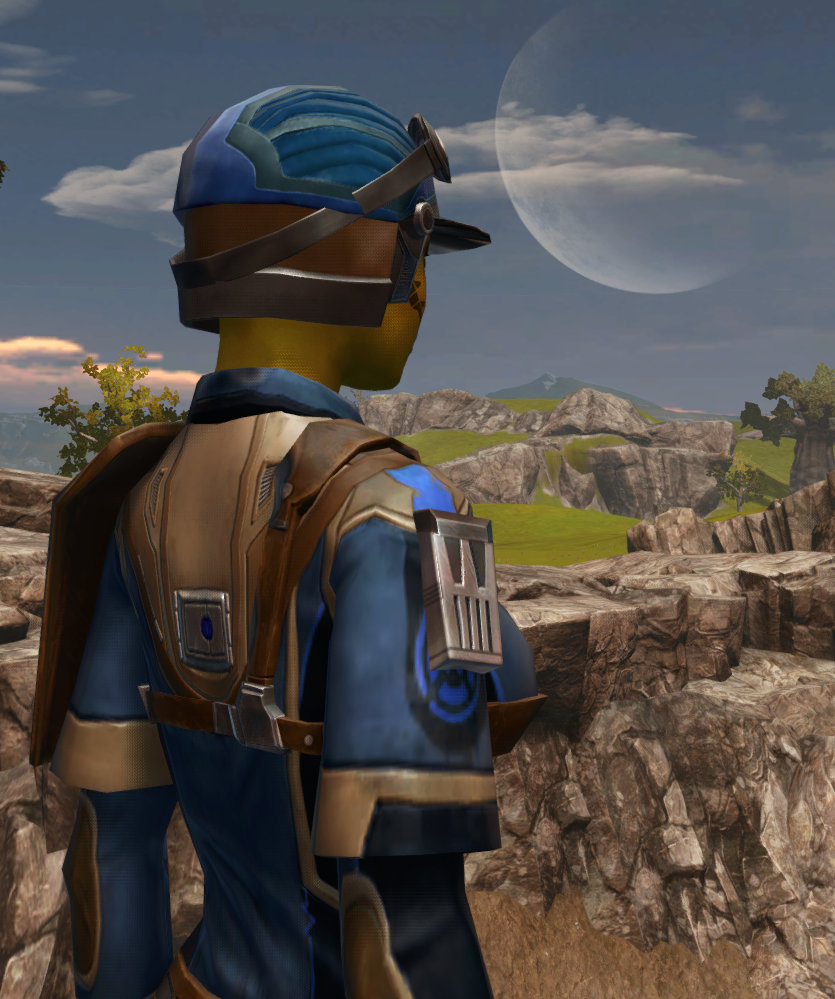 Republic Officer Armor Set detailed back view from Star Wars: The Old Republic. - DETAILS Republic Officer Armor Set detailed back view from Star Wars: The Old Republic.