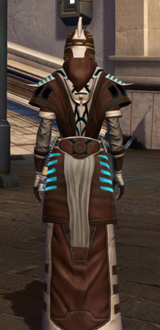 Revitalized Mystic Armor Set player-view from Star Wars: The Old Republic.