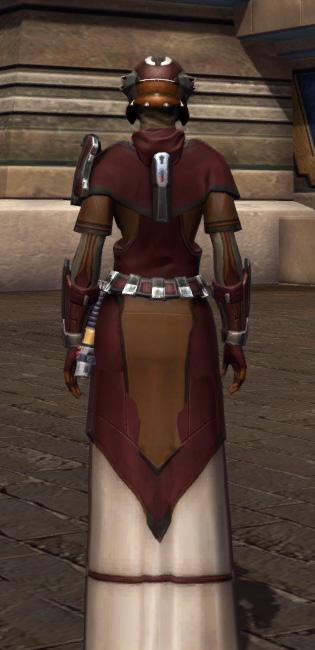 Saber Master Armor Set player-view from Star Wars: The Old Republic.
