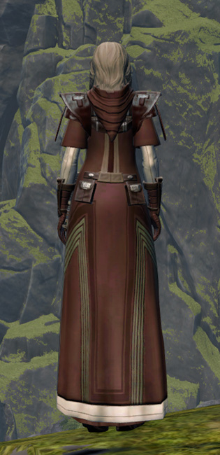 Sanctified Caretaker Armor Set player-view from Star Wars: The Old Republic.