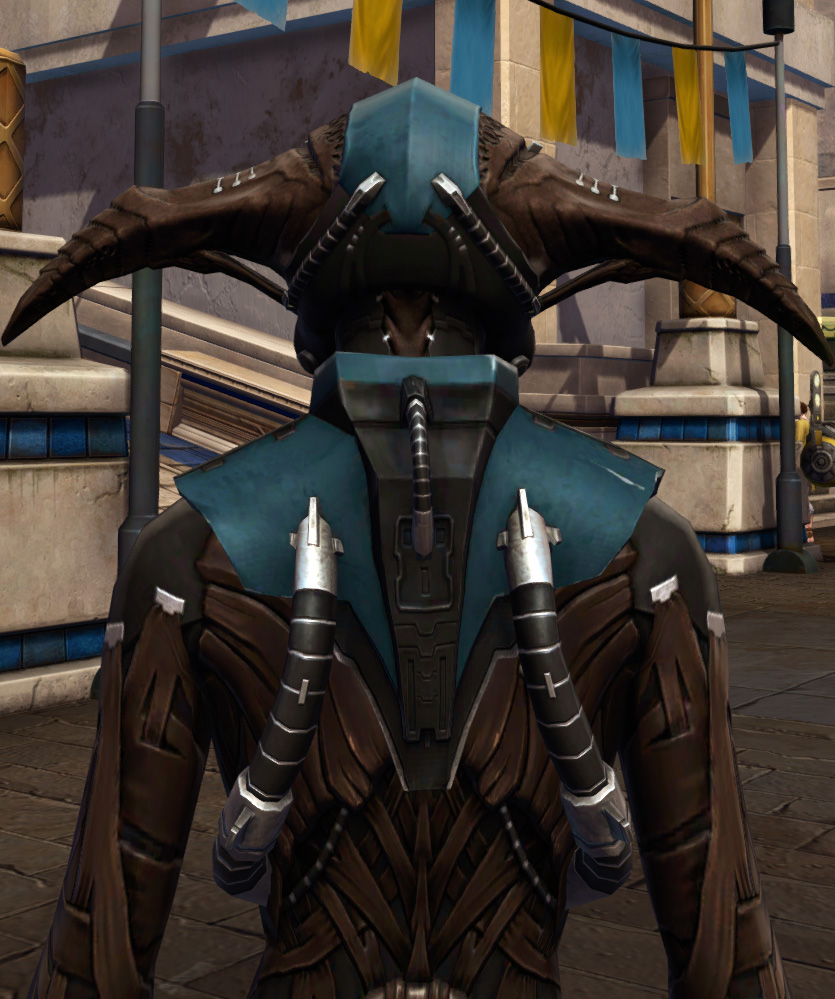 Shadow Purger Armor Set detailed back view from Star Wars: The Old Republic.