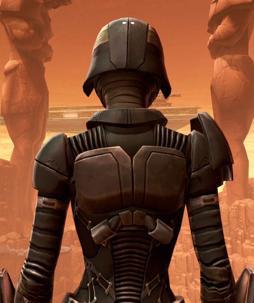Sith Recluse Armor Set detailed back view from Star Wars: The Old Republic.