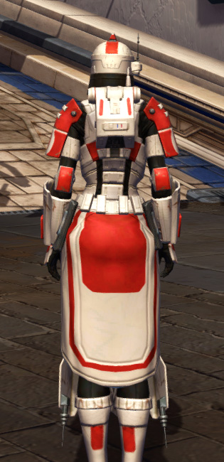 Stationary Grit Armor Set player-view from Star Wars: The Old Republic.
