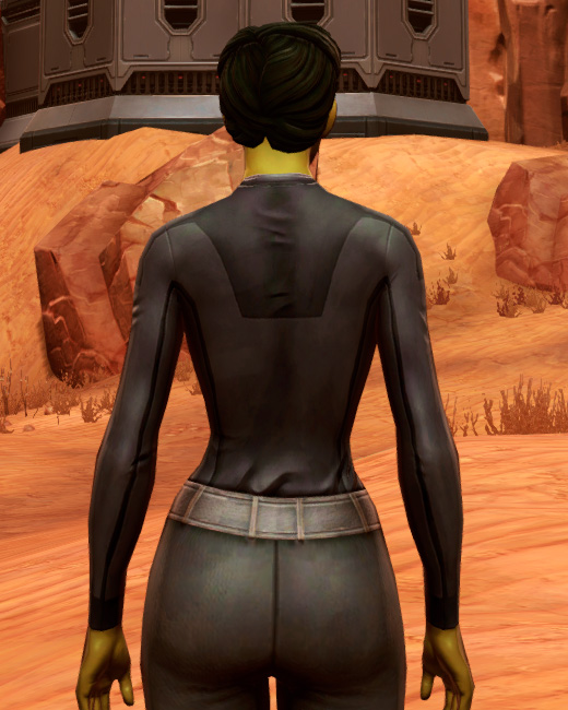 Synthleather Jacket (Imperial) Armor Set Back from Star Wars: The Old Republic.