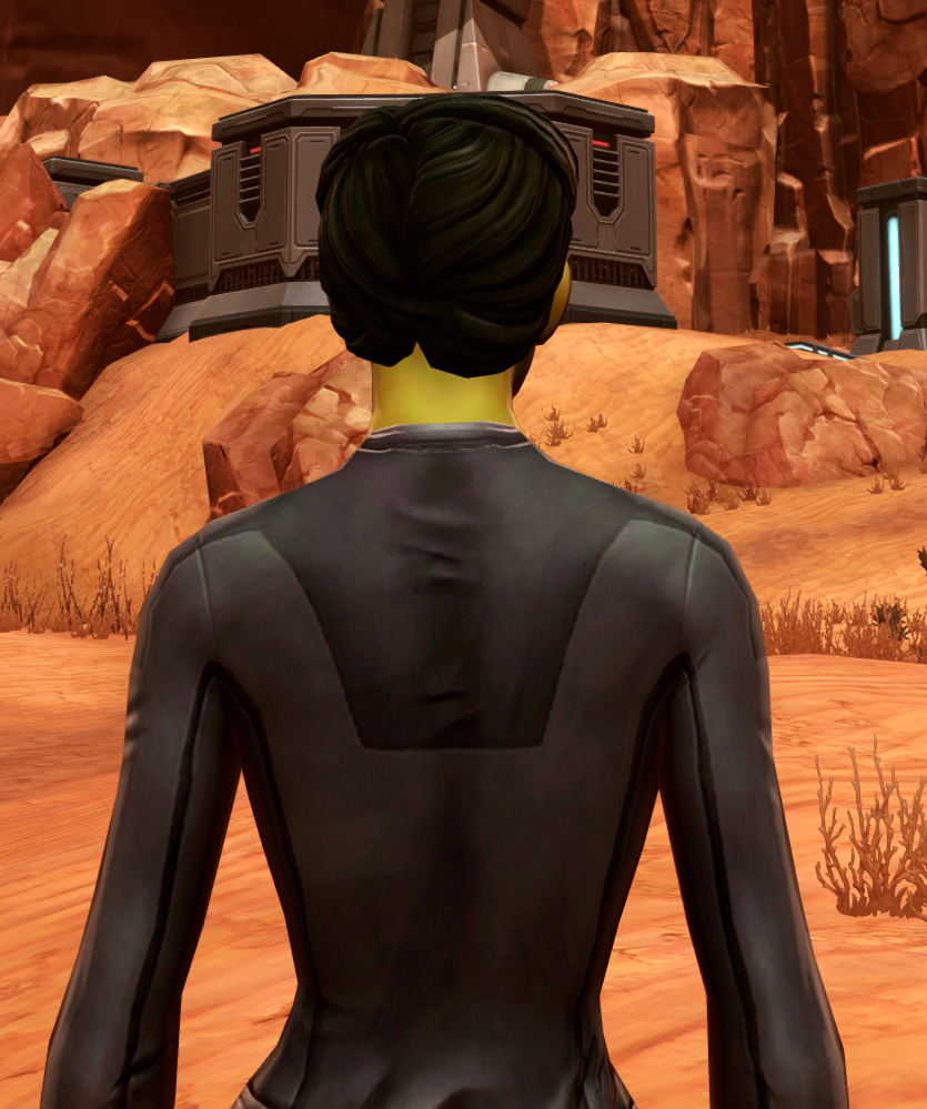 Synthleather Jacket (Imperial) Armor Set detailed back view from Star Wars: The Old Republic.