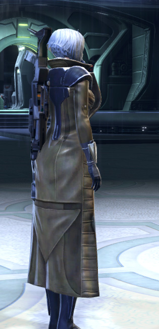 Tarisian Agent Armor Set player-view from Star Wars: The Old Republic.