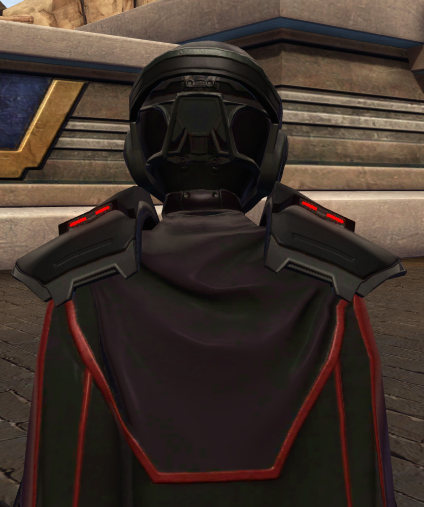 Masterwork Ancient Weaponmaster Armor Set detailed back view from Star Wars: The Old Republic.