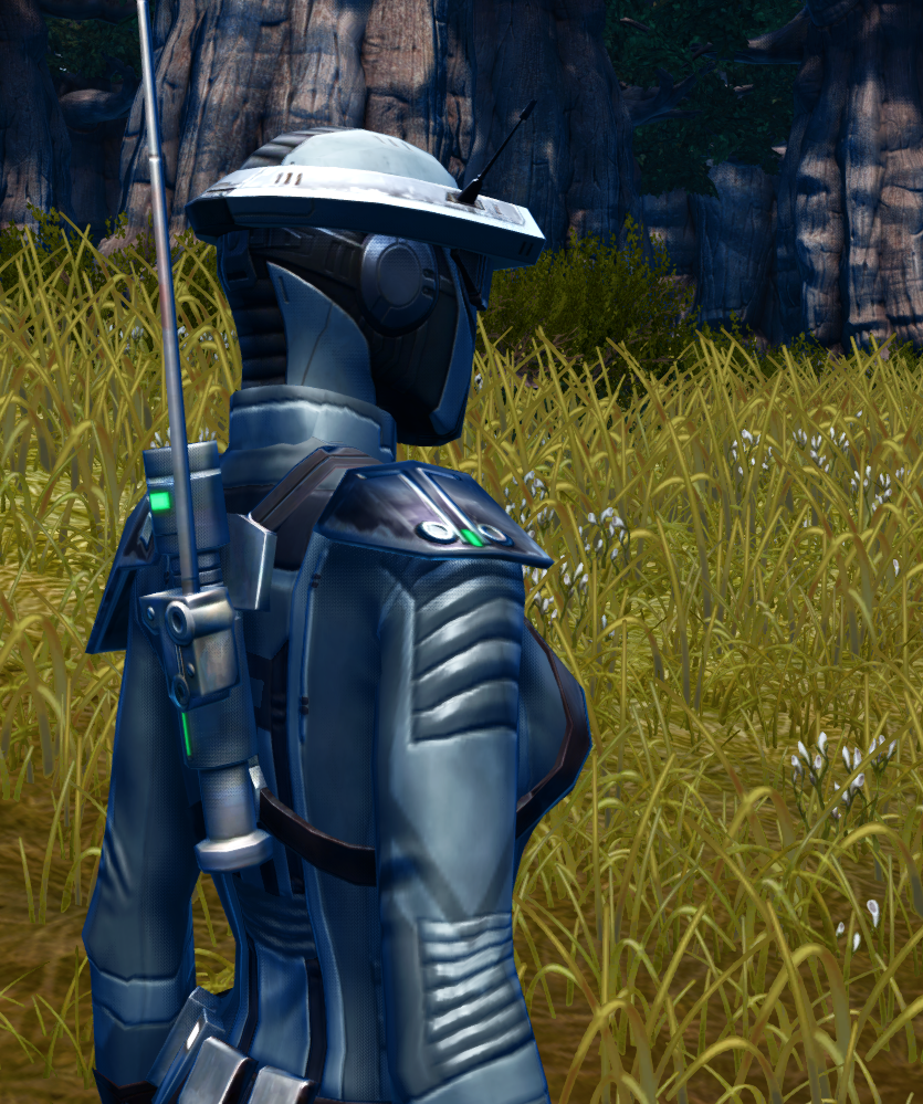 TH-06A Master Surgeon (Imperial) Armor Set detailed back view from Star Wars: The Old Republic. - DETAILS TH-06A Master Surgeon (Imperial) Armor Set detailed back view from Star Wars: The Old Republic.