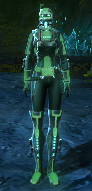 THORN Dark Vector (Green) Armor Set Outfit from Star Wars: The Old Republic.