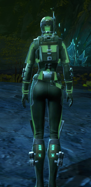 THORN Dark Vector (Green) Armor Set player-view from Star Wars: The Old Republic.