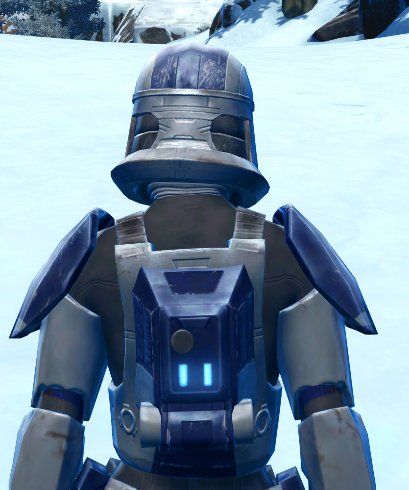 Titanium Asylum Armor Set detailed back view from Star Wars: The Old Republic.