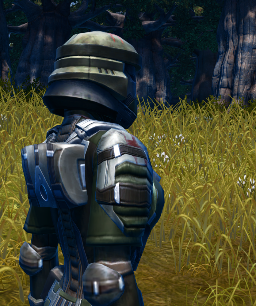 TT-15A Powertech (Republic) Armor Set detailed back view from Star Wars: The Old Republic. - DETAILS TT-15A Powertech (Republic) Armor Set detailed back view from Star Wars: The Old Republic.
