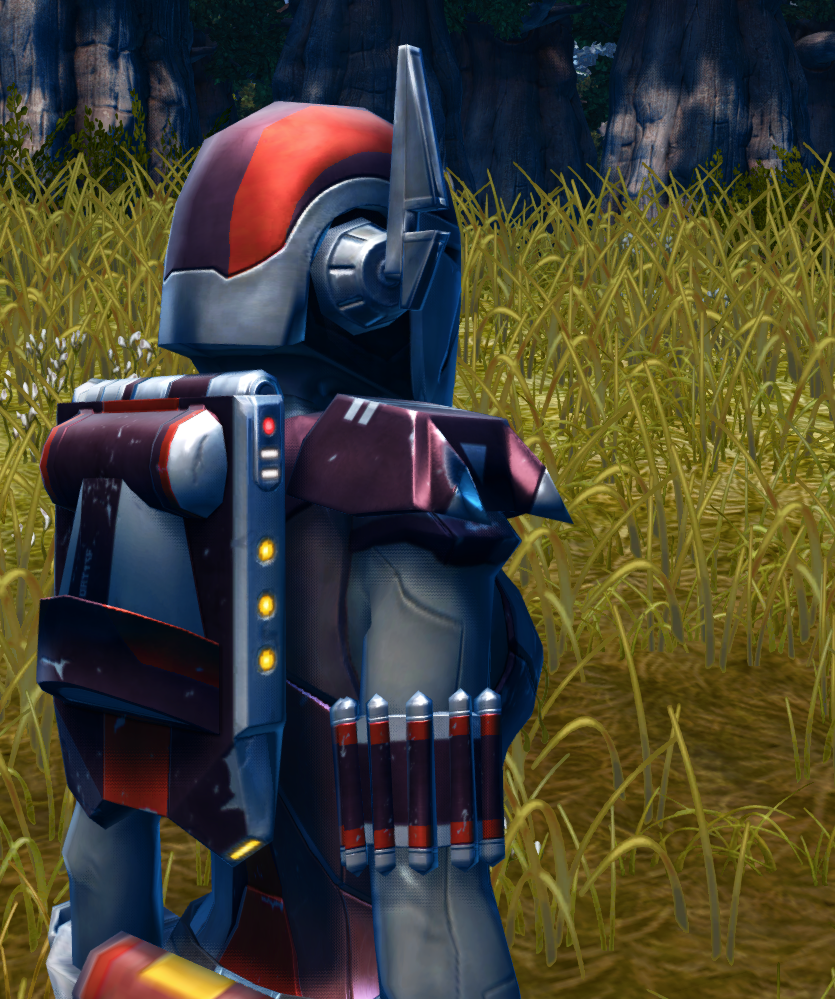 TT-16A Powered Assault (Imperial) Armor Set detailed back view from Star Wars: The Old Republic. - DETAILS TT-16A Powered Assault (Imperial) Armor Set detailed back view from Star Wars: The Old Republic.