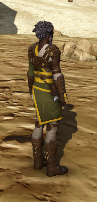 Tython Highlander Armor Set player-view from Star Wars: The Old Republic.