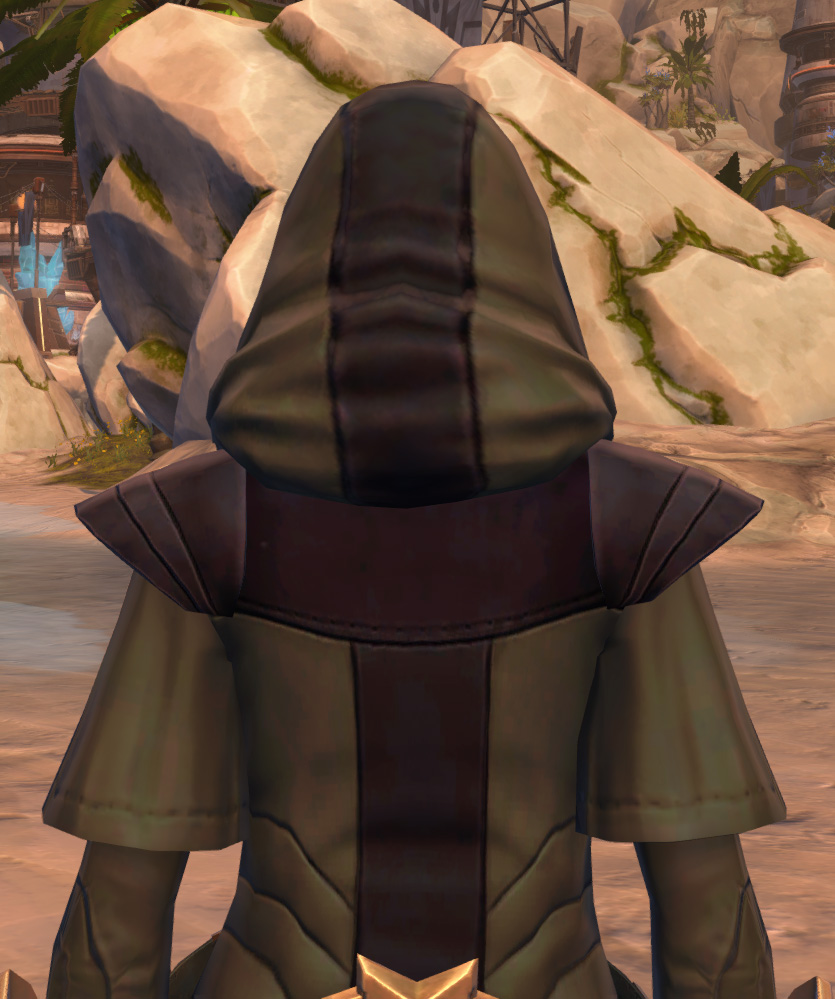 Veda Cloth Body Armor Armor Set detailed back view from Star Wars: The Old Republic.