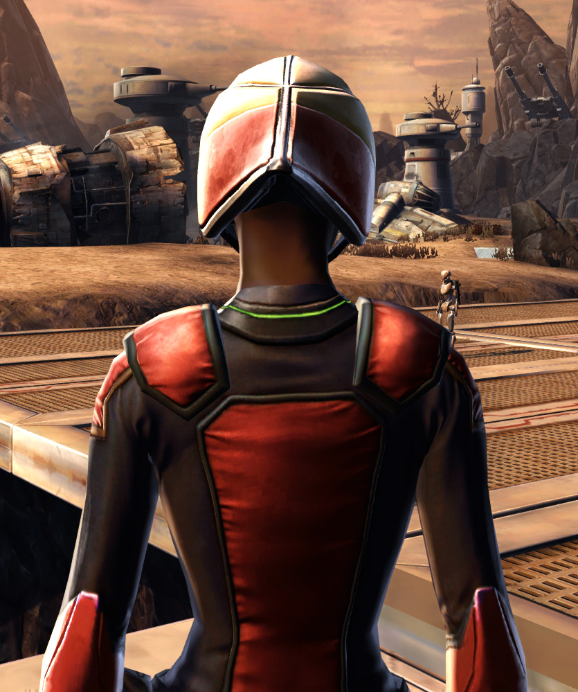 Vintage Republic Military Armor Set detailed back view from Star Wars: The Old Republic.