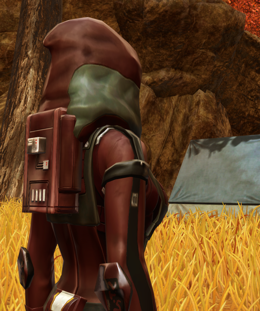 Voss Operative Armor Set detailed back view from Star Wars: The Old Republic. - DETAILS Voss Operative Armor Set detailed back view from Star Wars: The Old Republic.