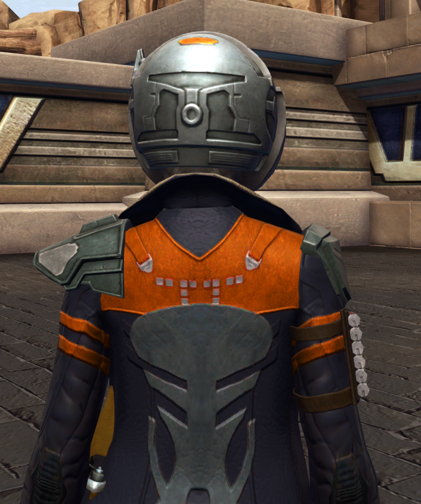 War-Forged MK-2 (Synthweaving) Armor Set detailed back view from Star Wars: The Old Republic.