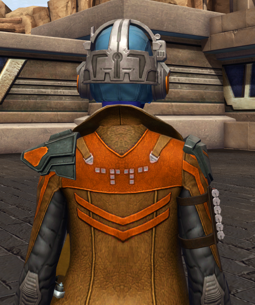 War-Forged MK-3 (Synthweaving) Armor Set detailed back view from Star Wars: The Old Republic.