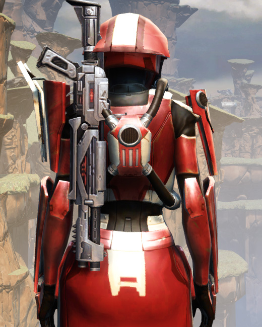 War Hero Combat Tech (Rated) Armor Set Back from Star Wars: The Old Republic.