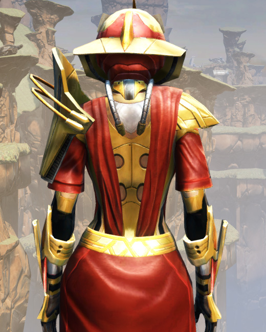 War Hero Vindicator (Rated) Armor Set Back from Star Wars: The Old Republic.