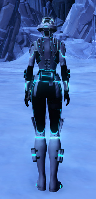 White Scalene Armor Set player-view from Star Wars: The Old Republic.