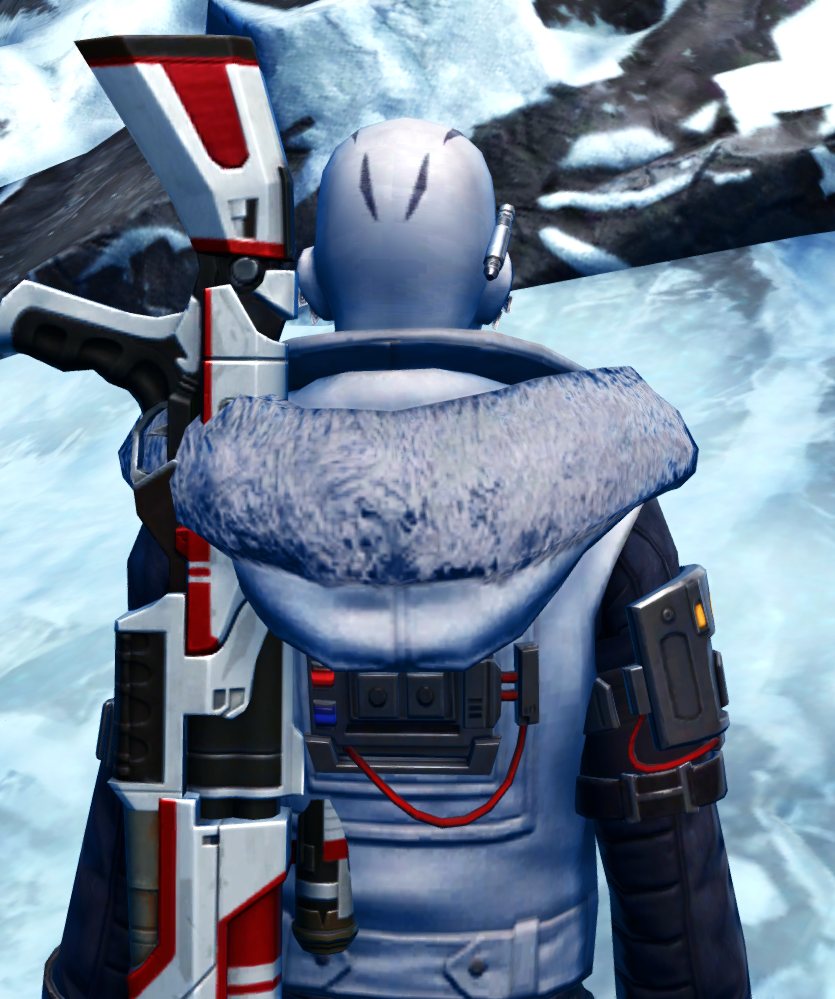 Winter Outlaw Armor Set detailed back view from Star Wars: The Old Republic.