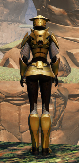 Zakuul Knight Armor Set player-view from Star Wars: The Old Republic.